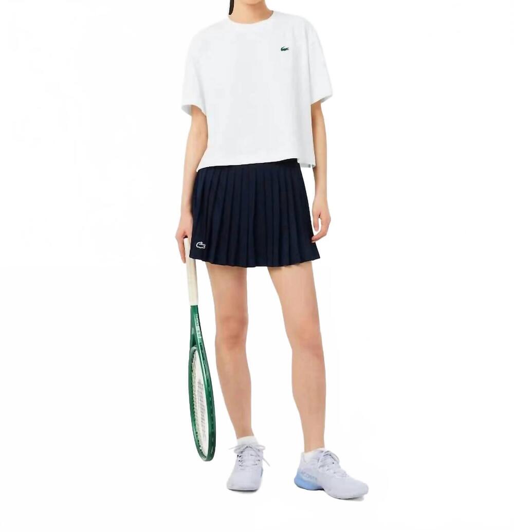 NEW LACOSTE oversized ultra dry tennis t-shirt in white